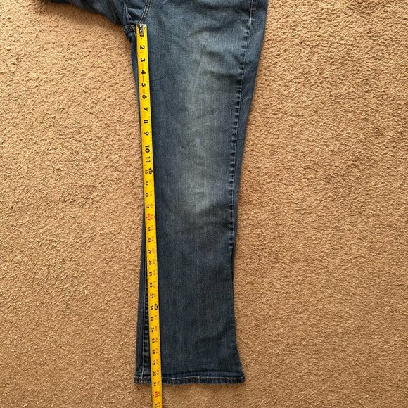 Calvin Klein Jeans Womens 16 33x31 Mid Rise Flare Fit Blue Medium Wash Denim - Picture 10 of 13